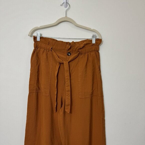 MADEWELL Dunaway Paperbag Pants Size M High Waist Belted Golden Pecan - Picture 3 of 7